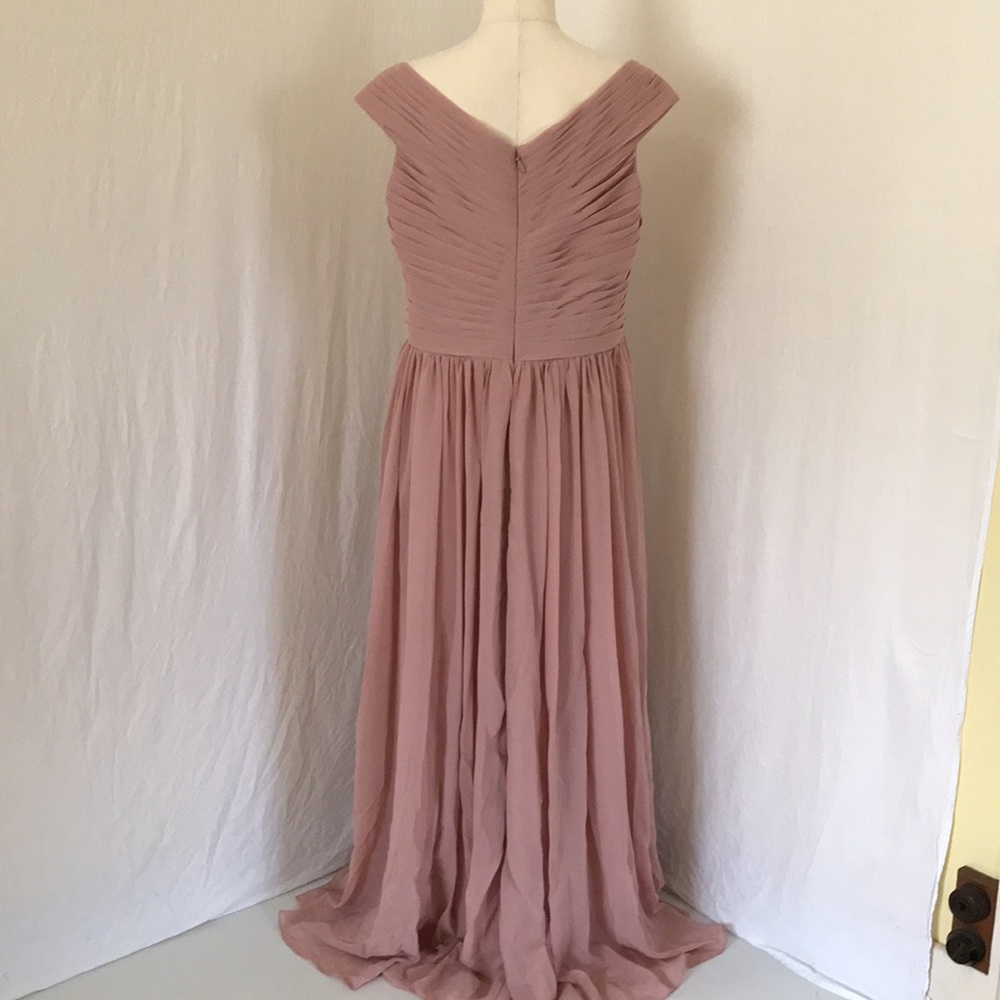 JJ’S HOUSE womens 16 special occasion formal dress dusty pink pockets NEW - Picture 6 of 15